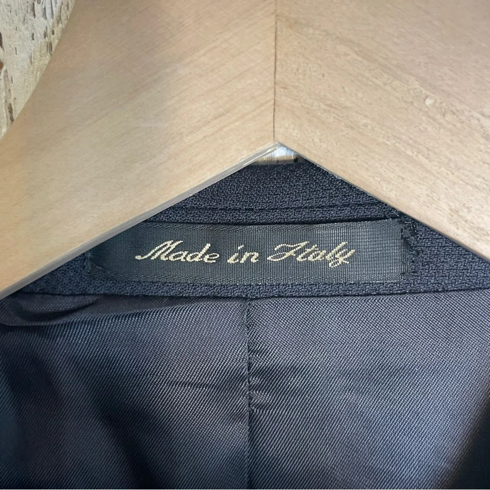 Zino Vintage Men’s Wool Blazer Navy Blue 44 L Made In Italy Some Wear As Picture